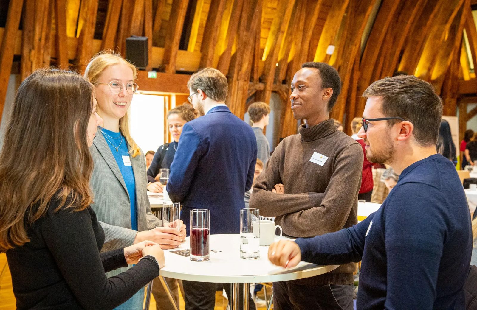 Students and partners talking at a Sustainability Challenge event